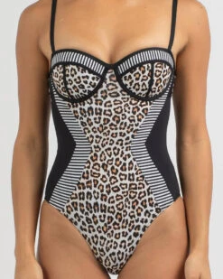 Exotic Balconette One Piece Swimsuit -Fashion Women 20317065 01 RT XL