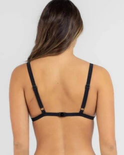 Calvin Klein Ck One Monogram Triangle Fixed Bikini Top -Fashion Women 20332330 01 LT XL