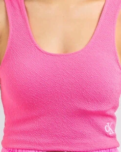 Calvin Klein Slub Rib Tank Top -Fashion Women 20337428 01 RT XL