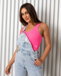 Calvin Klein Slub Rib Tank Top -Fashion Women 20337428 01 TP XL