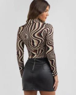 Chocolate Swirl Shirt 6 Chocolate Swirl Shirt -Fashion Women 20338658 01 LT XL