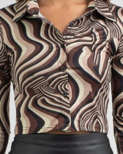 Chocolate Swirl Shirt 7 Chocolate Swirl Shirt -Fashion Women 20338658 01 RT XL