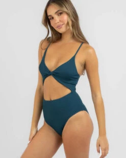 Valentina Twist Slinky Rib One Piece Swimsuit -Fashion Women 20340363 04 LT XL