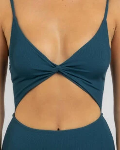 Valentina Twist Slinky Rib One Piece Swimsuit -Fashion Women 20340363 04 RT XL