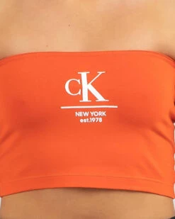 Calvin Klein CK Label Tube Top -Fashion Women 20342126 01 RT XL