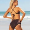 Lotus Scrunch High Waisted Bikini Bottom
