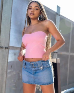 Autumn Knit Tube Top