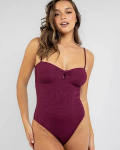 Amara Rib Twist One Piece Swimsuit