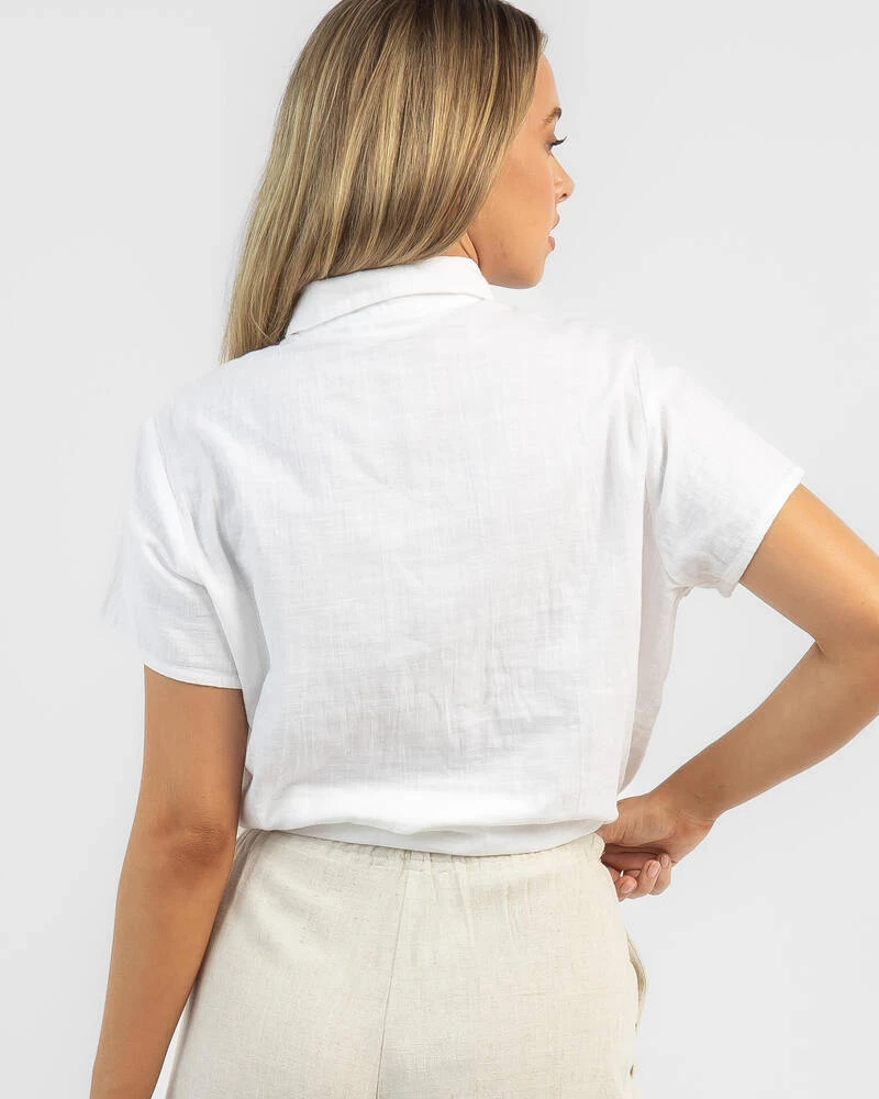 Roxy Shelly Beach Tie Front Shirt 3 Roxy Shelly Beach Tie Front Shirt - Image 3