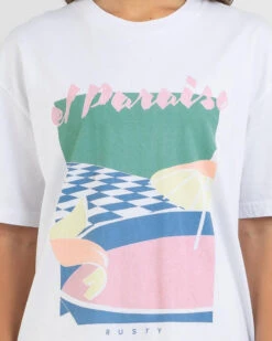 Rusty El Paraiso Oversized T-Shirt 7 Rusty El Paraiso Oversized T-Shirt -Fashion Women 20346931 01 RT XL