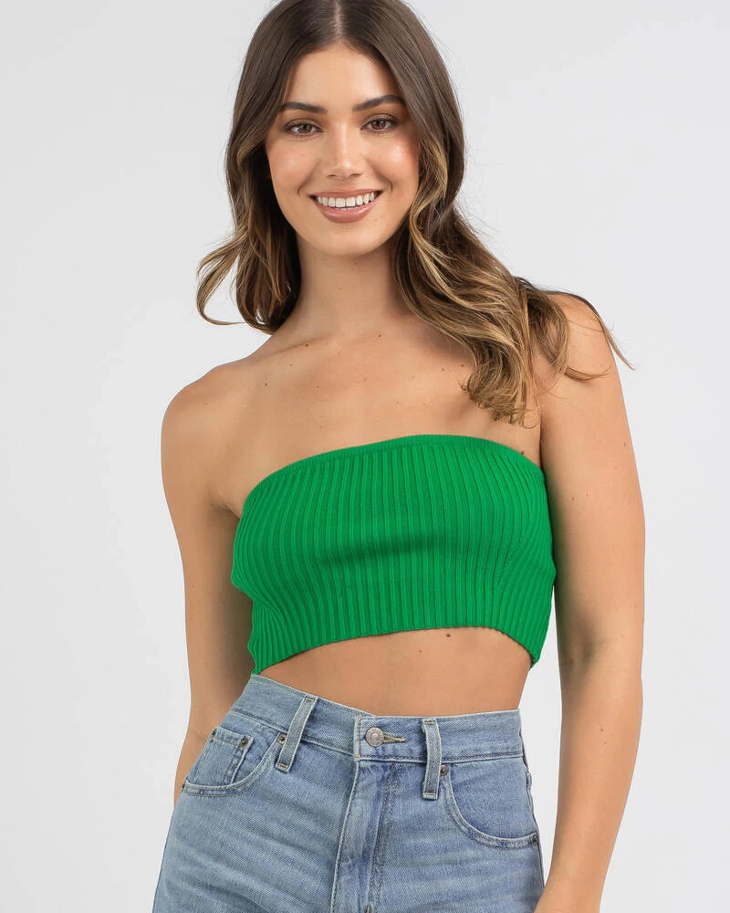 Scarlet Knit Tube Top 1 Scarlet Knit Tube Top