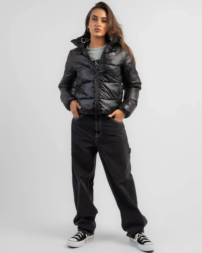 Calvin Klein Shiny Crop Jacket 2 Calvin Klein Shiny Crop Jacket - Image 2