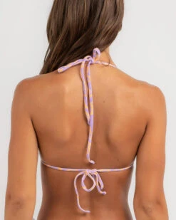 Roxy Hawaiian Heat Elongated Sliding Triangle Bikini Top -Fashion Women 20349499 01 TP XL