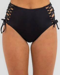 Akira Tie High Waisted Bikini Bottom -Fashion Women 20350581 01 LT XL