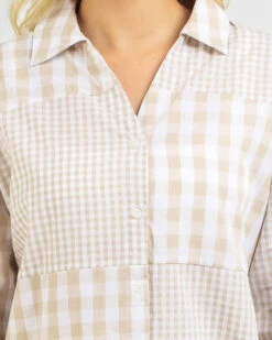 Connecticut Check Long Sleeve Shirt -Fashion Women 20351082 02 RT XL