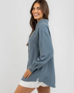 Rhythm Dream Time Oversized Shirt 6 Rhythm Dream Time Oversized Shirt -Fashion Women 20351250 01 LT XL