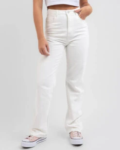 Rusty High Waisted Wide Straight Leg Jean