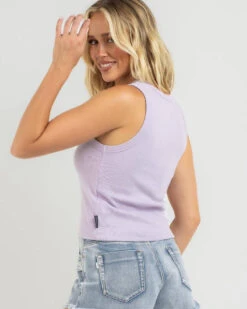 Rip Curl Sonic Bloom Rib Tank Top -Fashion Women 20351622 01 LT XL