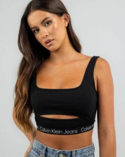 Calvin Klein Tape Strappy Milano Tank Top