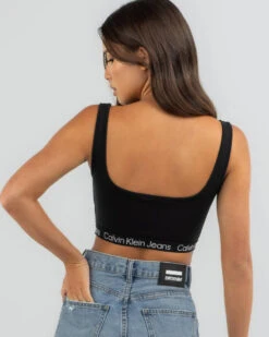 Calvin Klein Tape Strappy Milano Tank Top -Fashion Women 20352866 03 LT XL