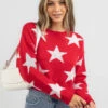 Cowboy Crop Crew Neck Knit Jumper