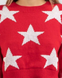 Cowboy Crop Crew Neck Knit Jumper -Fashion Women 20356355 01 RT XL