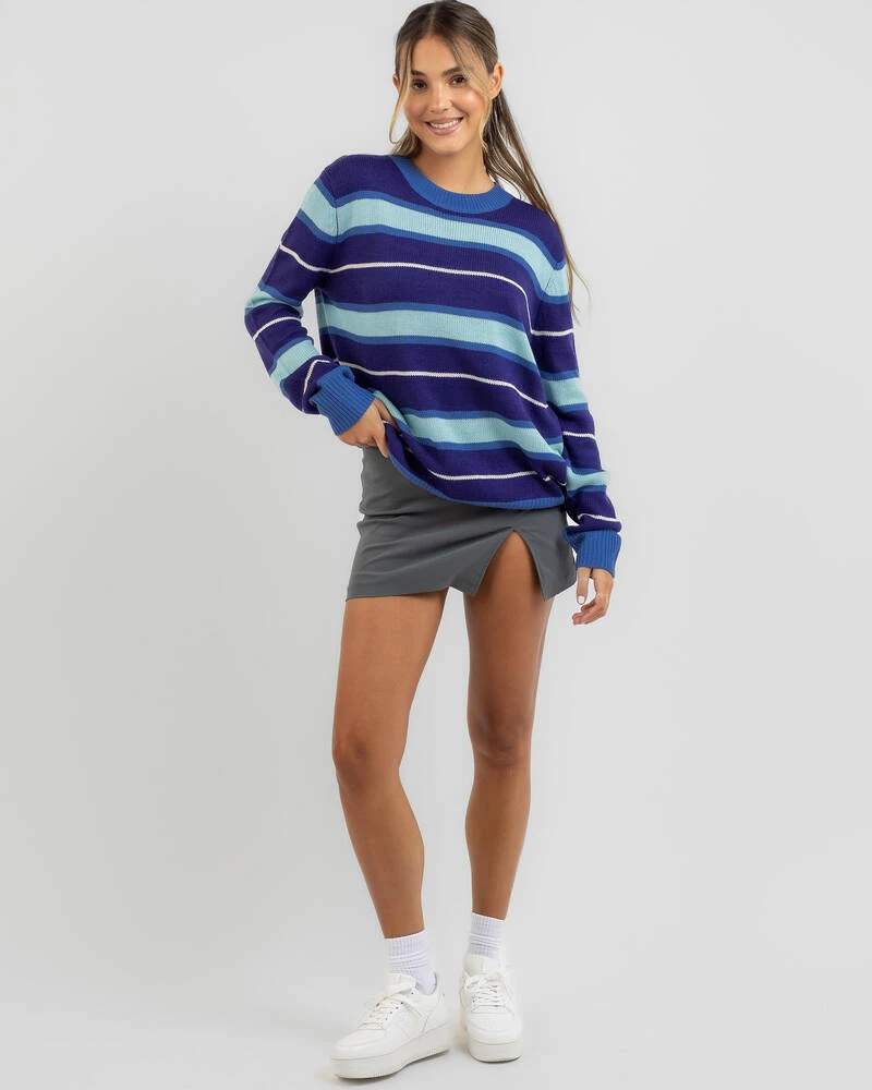 Avril Stripe Crew Neck Knit Jumper 2 Avril Stripe Crew Neck Knit Jumper - Image 2