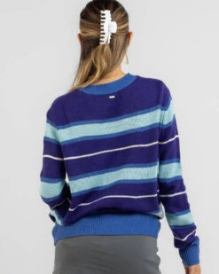 Avril Stripe Crew Neck Knit Jumper 6 Avril Stripe Crew Neck Knit Jumper -Fashion Women 20356361 02 LT XL