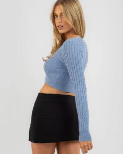 Francesca Crop Knit Cardigan 6 Francesca Crop Knit Cardigan -Fashion Women 20356370 02 LT XL