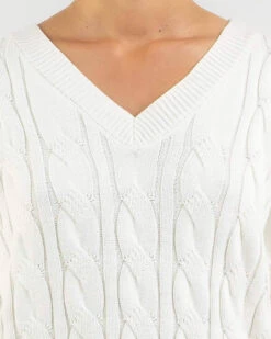 Cambridge V Neck Knit Jumper 7 Cambridge V Neck Knit Jumper -Fashion Women 20356378 01 RT XL
