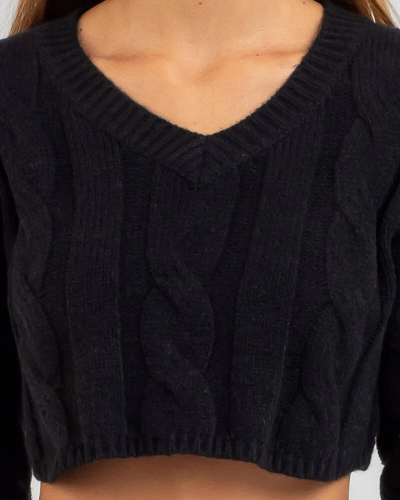 Library Date Crop Cable Knit Jumper 5 Library Date Crop Cable Knit Jumper - Image 5