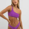 Rhythm Castaway One Shoulder Bikini Top