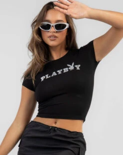 Playboy Bunny O Baby Tee -Fashion Women 20356647 02 TP XL