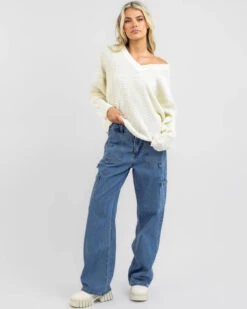 Georgetown V Neck Knit Jumper 9 Georgetown V Neck Knit Jumper -Fashion Women 20356947 02 TP XL