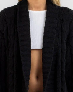Vogue Longline Cable Knit Cardigan 7 Vogue Longline Cable Knit Cardigan -Fashion Women 20356961 02 RT XL