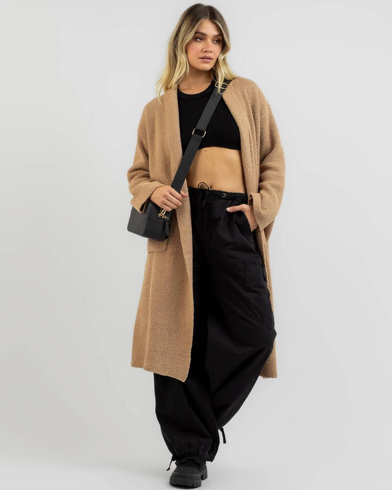 Penelope Longline Teddy Knit Cardigan 2 Penelope Longline Teddy Knit Cardigan - Image 2