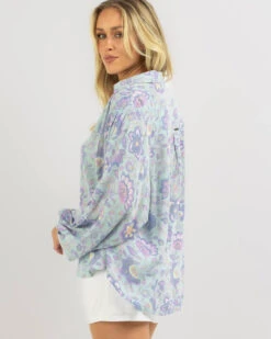 Billabong Hideaway Blouse 6 Billabong Hideaway Blouse -Fashion Women 20357817 01 LT XL