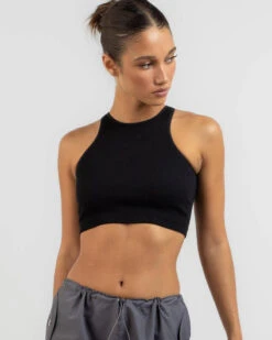 Basic Seamfree High Neck Tank Top