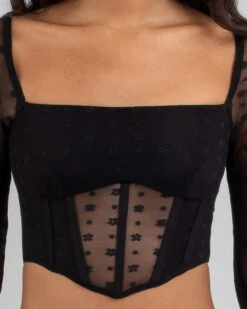 My Love Mesh Corset Top -Fashion Women 20358603 01 RT XL