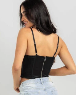 Heartbreak Satin Lace Corset Top 6 Heartbreak Satin Lace Corset Top -Fashion Women 20359040 02 LT XL