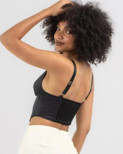 Wait For You Satin Corset Top -Fashion Women 20359042 01 LT XL