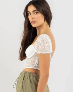 Duchess Lace Corset Top -Fashion Women 20359468 02 LT XL