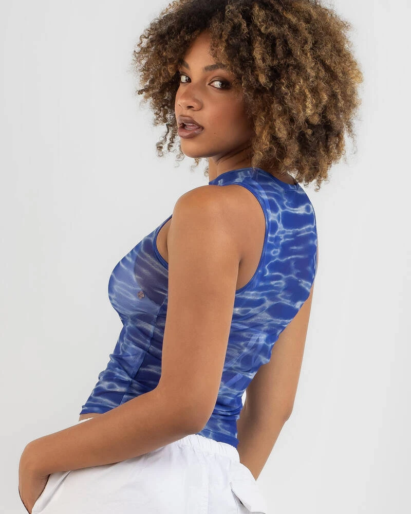 Gwen Mesh High Neck Tank Top 3 Gwen Mesh High Neck Tank Top - Image 3