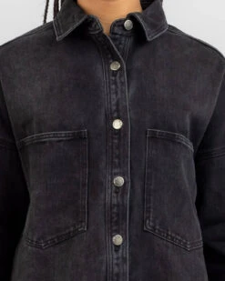 Phoenix Denim Shacket -Fashion Women 20362154 01 RT XL