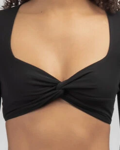 James Mesh Long Sleeve Crop Top -Fashion Women 20364760 02 RT XL