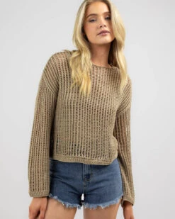 Alexa Crochet Long Sleeve Top