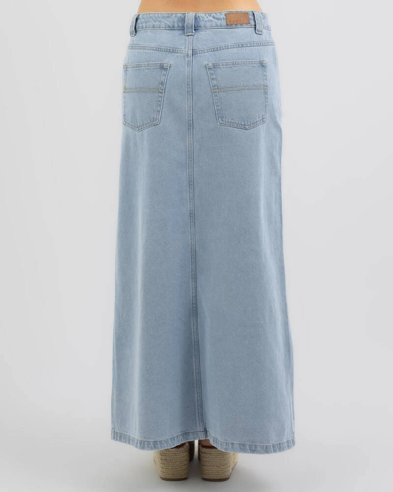 Rusty Celeste Low Rise Denim Maxi Skirt 3 Rusty Celeste Low Rise Denim Maxi Skirt - Image 3