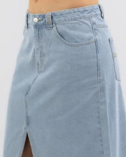 Rusty Celeste Low Rise Denim Maxi Skirt 7 Rusty Celeste Low Rise Denim Maxi Skirt -Fashion Women 20369099 01 RT XL